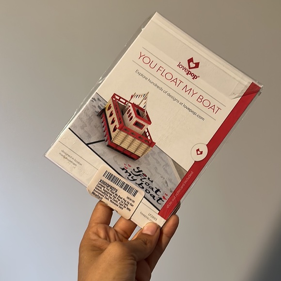 Love pop Valentine’s Day Card "you float my boat" NEW sealed - Picture 7 of 7